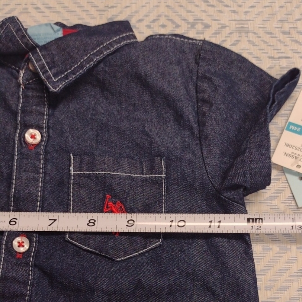 U.S. Polo Assn. Dark Blue Kids Romper - Picture 7 of 9